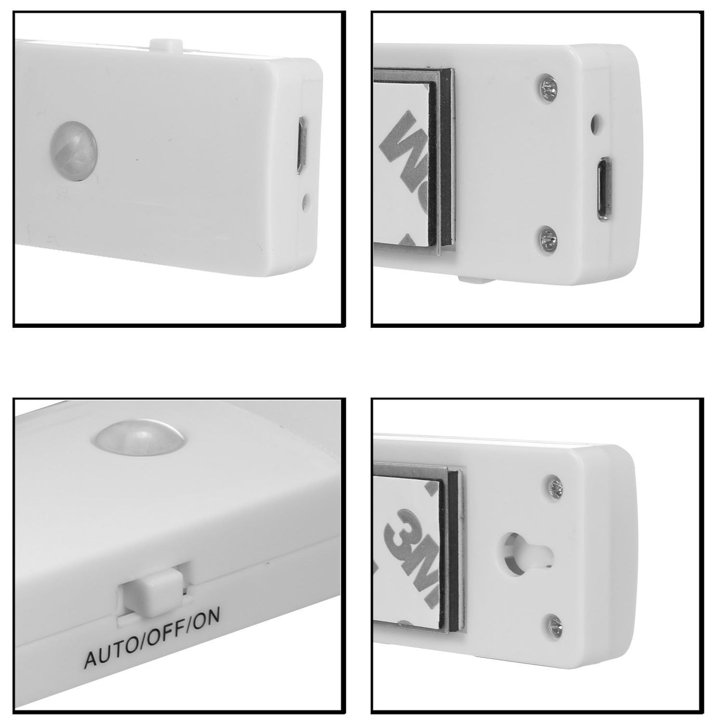 Rechargeable Infrared Motion Sensor Wall Led Night Light Torch (Cool White)