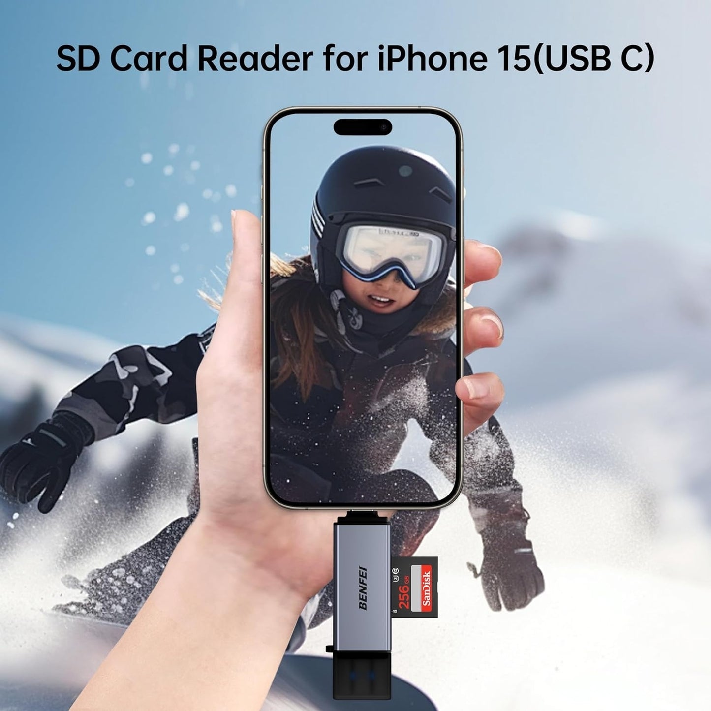 SD Card Reader, USB C to SD Micro SD Card Memory Card Adapter