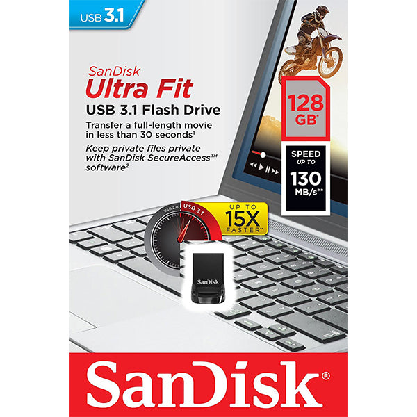 128Gb Cz430 Ultra Fit Usb 3.1 (Sdcz430-128G)