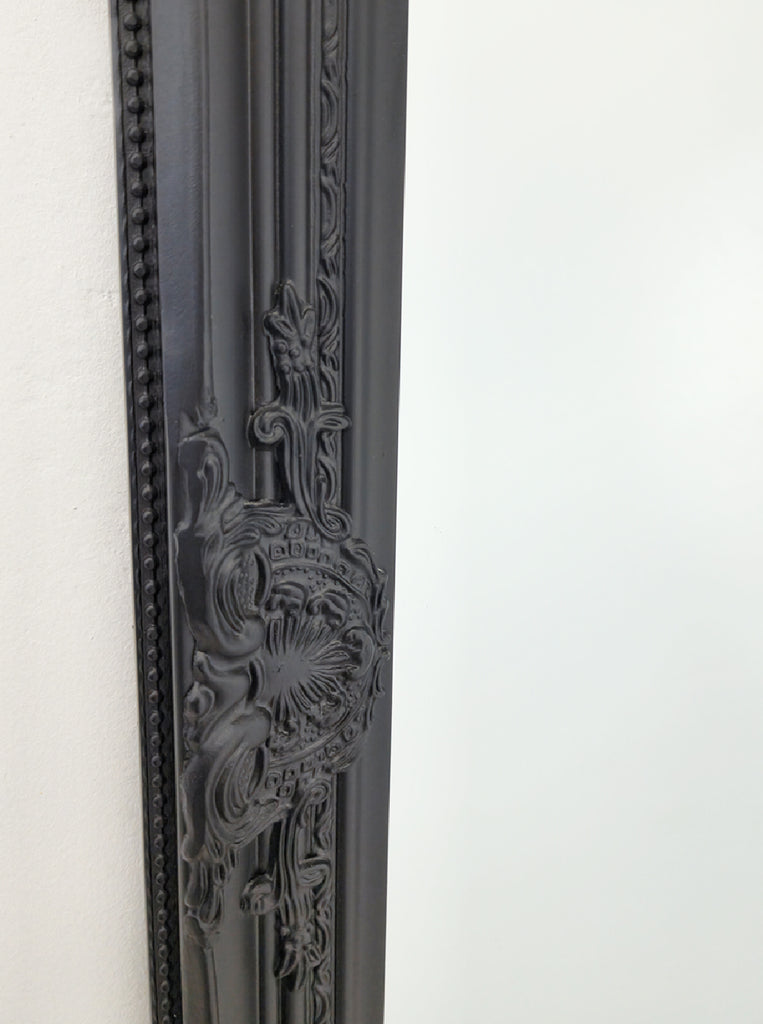 French Provincial Ornate Mirror - Black - Small 80Cm X 110Cm