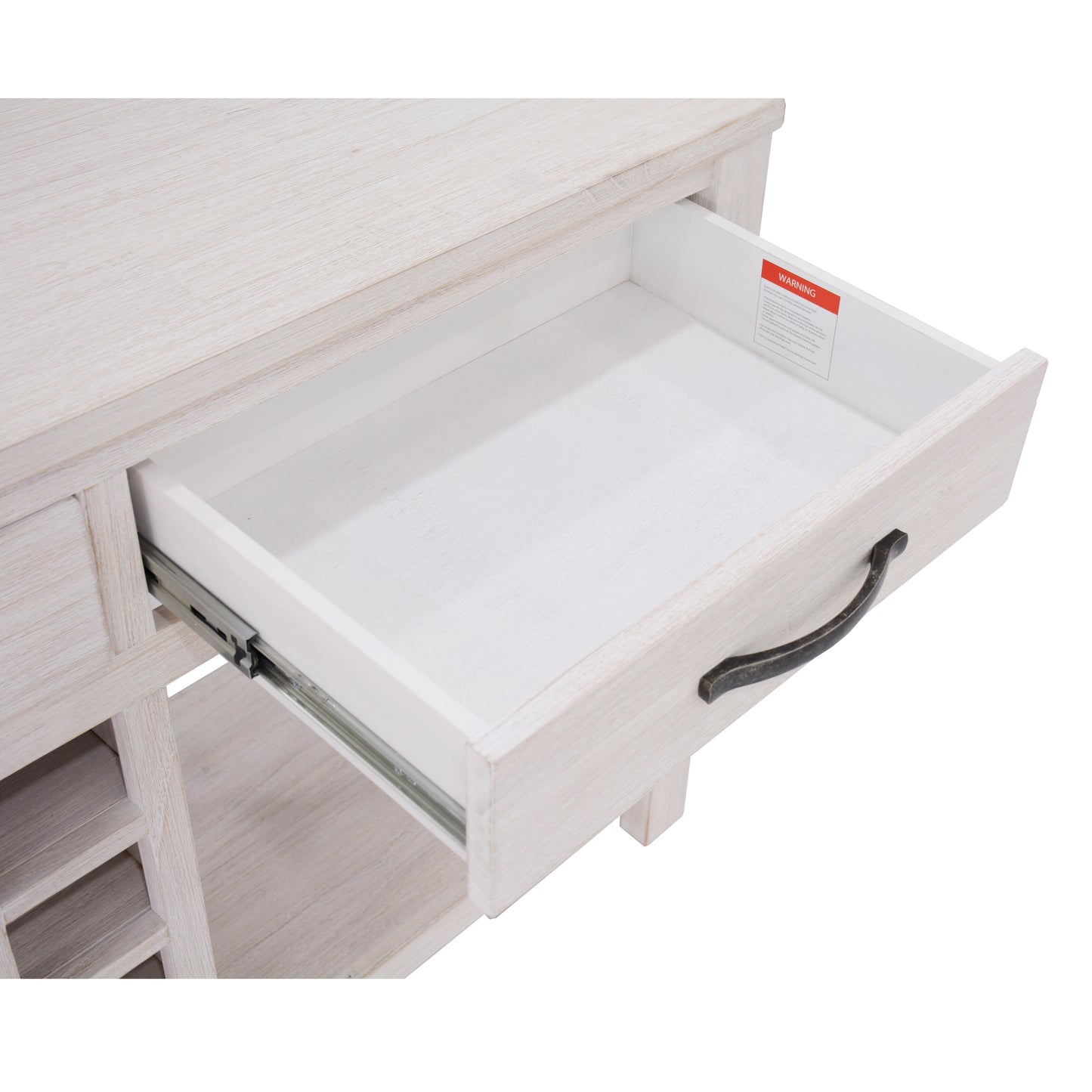 Sideboard Buffet Wine Cabinet Bar Bottle Wooden Storage Rack - White