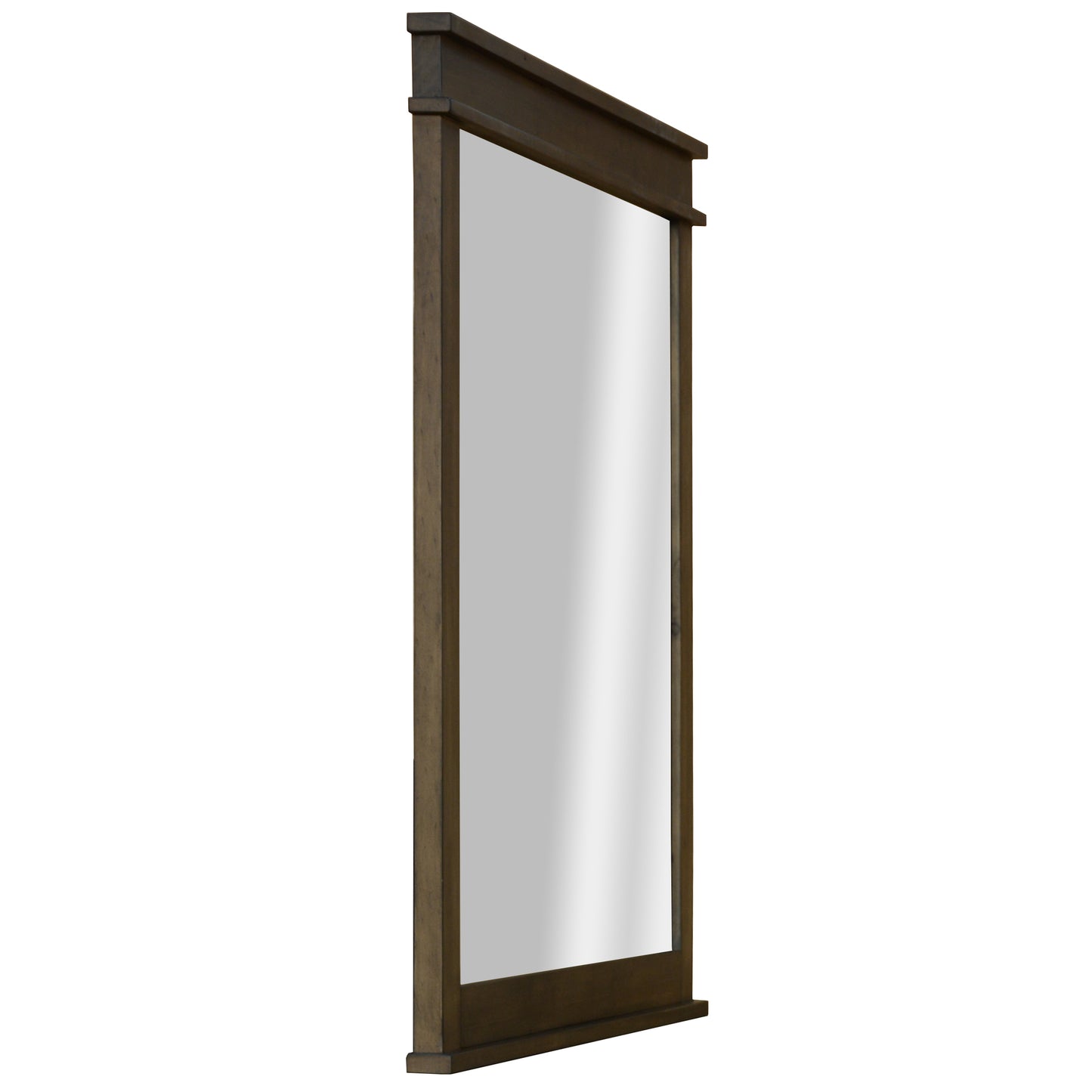 Dresser Mirror Vanity Dressing Table Solid Pine Wood Frame - Rustic Grey
