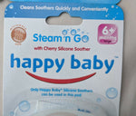 Happy Baby Steam N Go Cherry Silicone Soother - 4 Pack