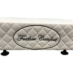 Solid Wood King Mattress Base - Beige with Removable Cover