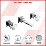 3Pc Bath Mixer Set