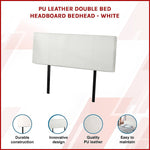 Pu Leather Double Bed Headboard Bedhead - White