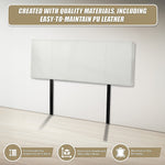 Pu Leather Double Bed Headboard Bedhead - White