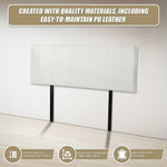 Pu Leather Queen Bed Headboard Bedhead - White