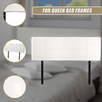 Pu Leather Queen Bed Headboard Bedhead - White