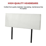 Pu Leather Queen Bed Headboard Bedhead - White