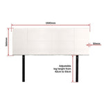 Pu Leather Queen Bed Headboard Bedhead - White