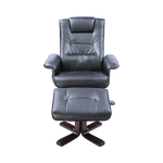 Pu Leather Massage Chair Recliner Ottoman Lounge With Remote Control