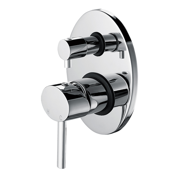 Stylish Chrome Bathroom Shower Wall Mixer Diverter W/ Watermark