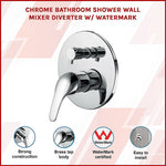 Chrome Bathroom Shower Wall Mixer Diverter w/ WaterMark