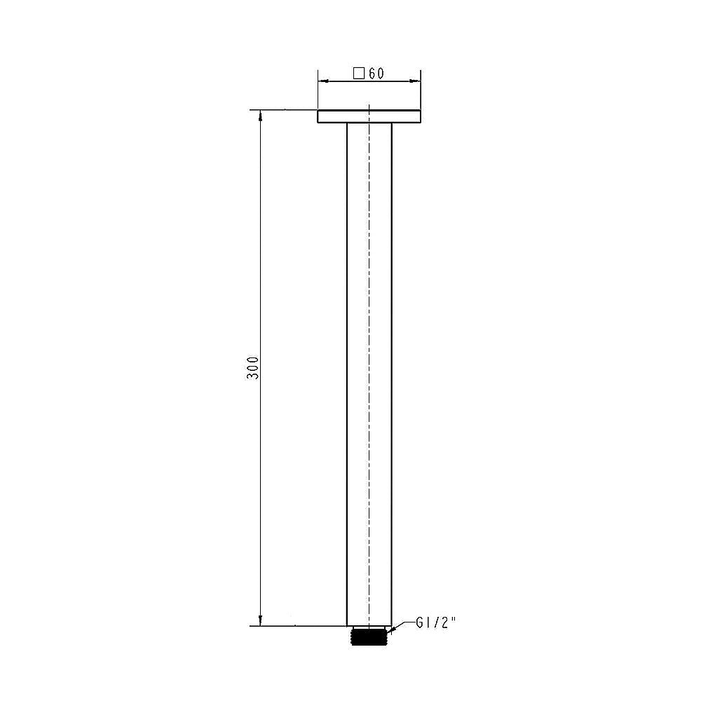 Shower Head Arm Wall Connector Bathroom Rainforest ShowerHead - Melbourne Home & Living