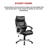 High-Quality Pu Leather Office Chair With Executive Padding In Black