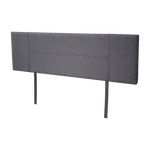 Linen Fabric King Bed Headboard Bedhead - Grey