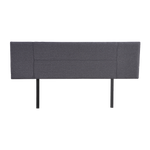 Linen Fabric King Bed Headboard Bedhead - Grey