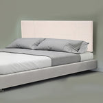 Linen Fabric Queen Bed Headboard Bedhead - Beige