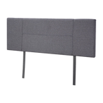 Linen Fabric Double Bed Headboard Bedhead - Grey