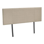 Linen Fabric Double Bed Headboard Bedhead - Beige