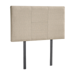 Linen Fabric Single Bed Headboard Bedhead - Beige