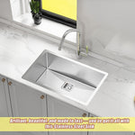 810X505Mm Stainless Steel Kitchen Sink With Square Waste