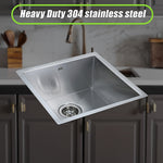 440X440Mm Stainless Steel Laundry Sink With Waste