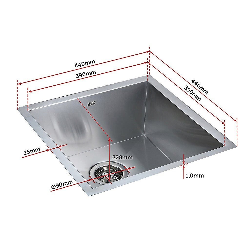 440X440Mm Stainless Steel Laundry Sink With Waste