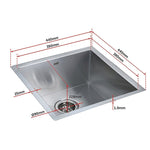 440X440Mm Stainless Steel Laundry Sink With Waste