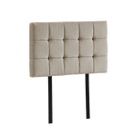 Elegant Linen Fabric Single Bed Deluxe Headboard - Beige