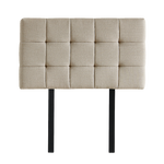 Elegant Linen Fabric Single Bed Deluxe Headboard - Beige