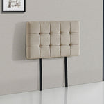 Elegant Linen Fabric Single Bed Deluxe Headboard - Beige