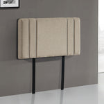 Classic Linen Fabric Single Bed Deluxe Headboard - Beige