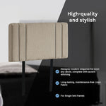 Classic Linen Fabric Single Bed Deluxe Headboard - Beige