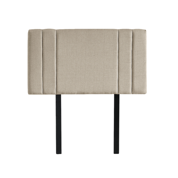 Classic Linen Fabric Single Bed Deluxe Headboard - Beige