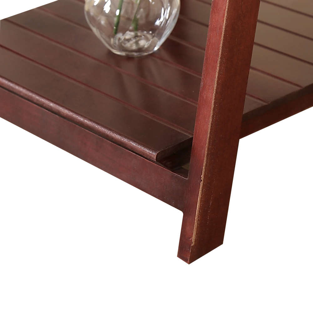 5 Tier Wooden Ladder Shelf Stand Storage Book Shelves