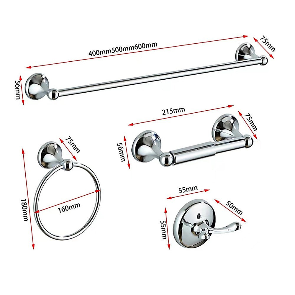 4 Piece Towel Bar Set Bath Accessories Bathroom Hardware