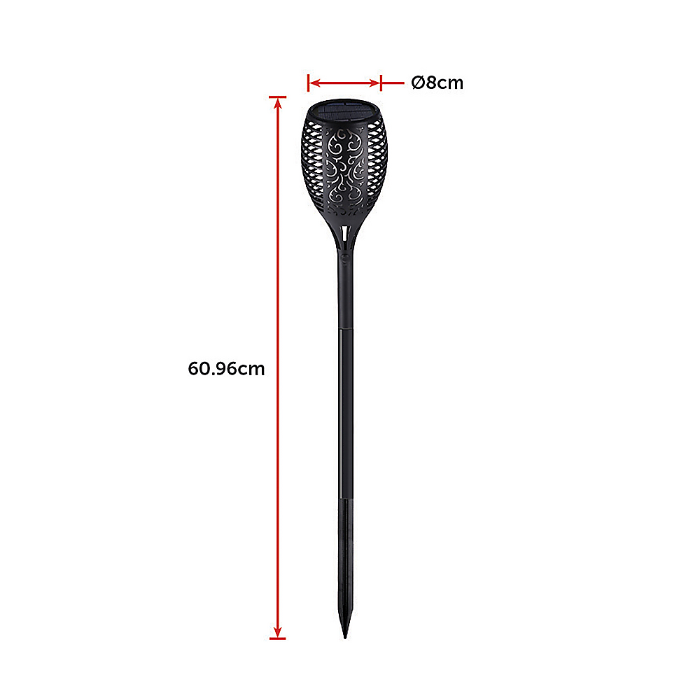 10-Pack Solar Torch Lights With 96 Led Flickering Flame