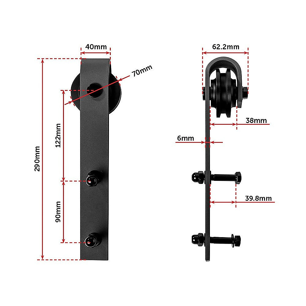 3.6M Sliding Barn Door Hardware