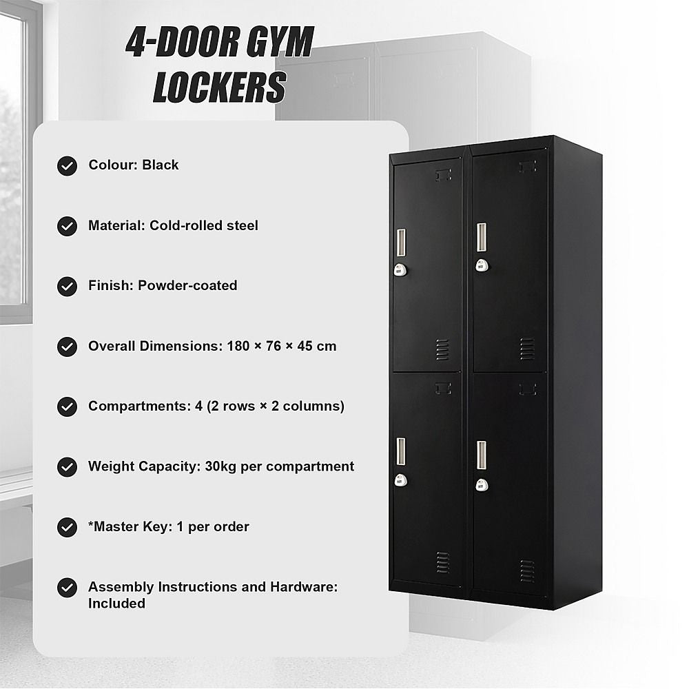 Four-Door Office Gym Shed Storage Locker