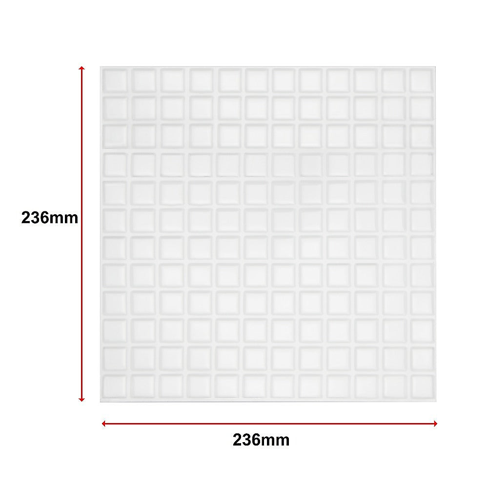 Tiles 3D Peel And Stick Wall Tile Stereoscopic Crystal White 10 Sheets