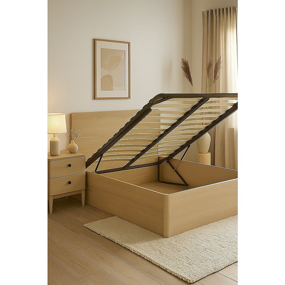 Queen Gas Lift Bed Mechanism With Frame Storage Platform & Sofa Bed - 2