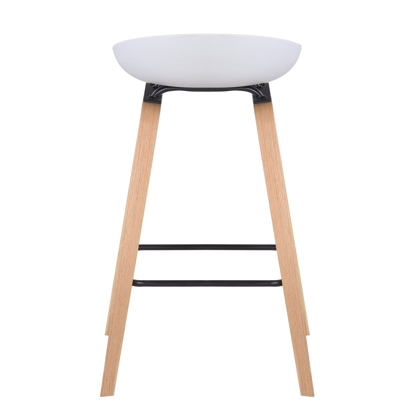 White Bar Stool Modern Cushioned Design for Comfortable