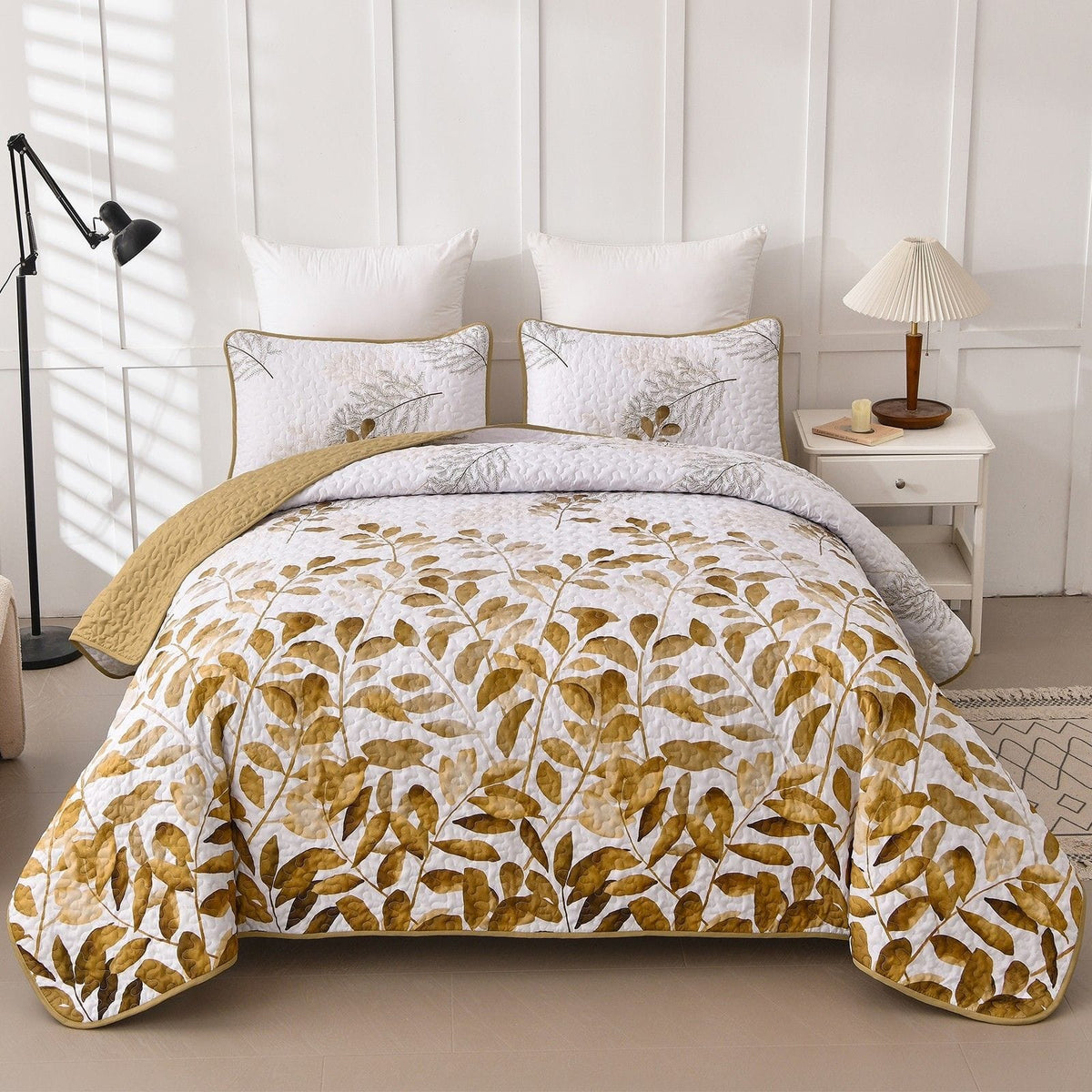Gold Quilt Set Autumn 48x74cm