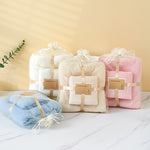 Luxurious Towel Set - Diagonal Stripe Bath & Hand Towels