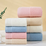 Luxurious Towel Set - Diagonal Stripe Bath & Hand Towels