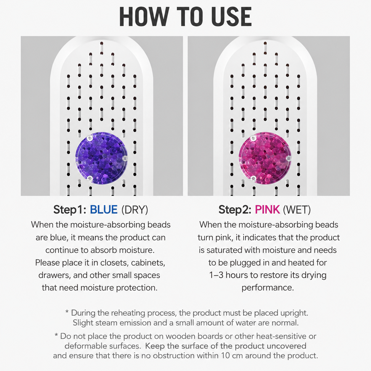 Mini Rechargeable Dehumidifier Wardrobe Closet | HomeAndLivi