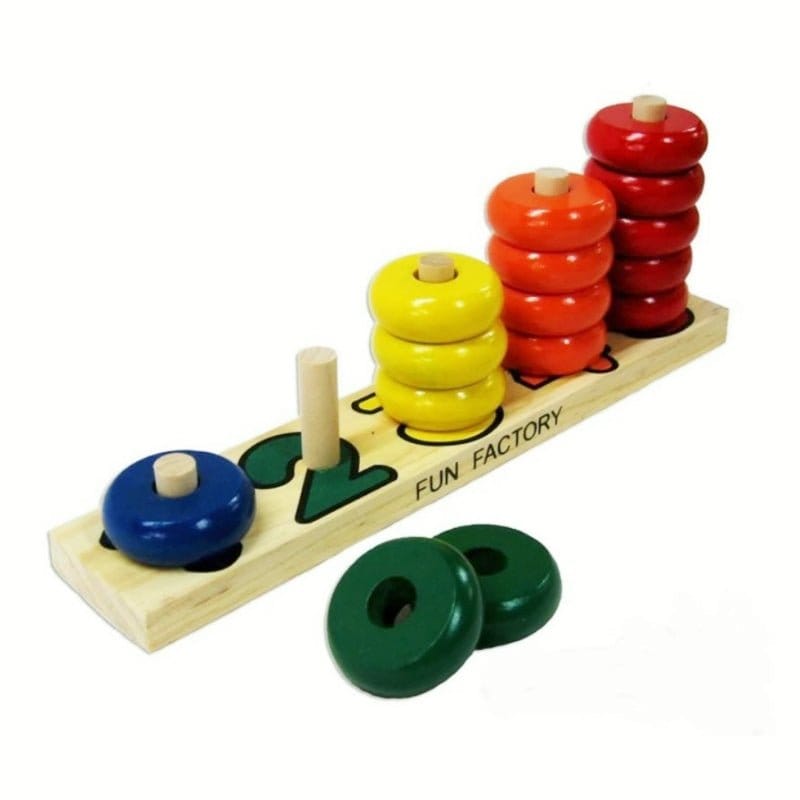 Wooden Stacking Rings Set 27x5x10cm