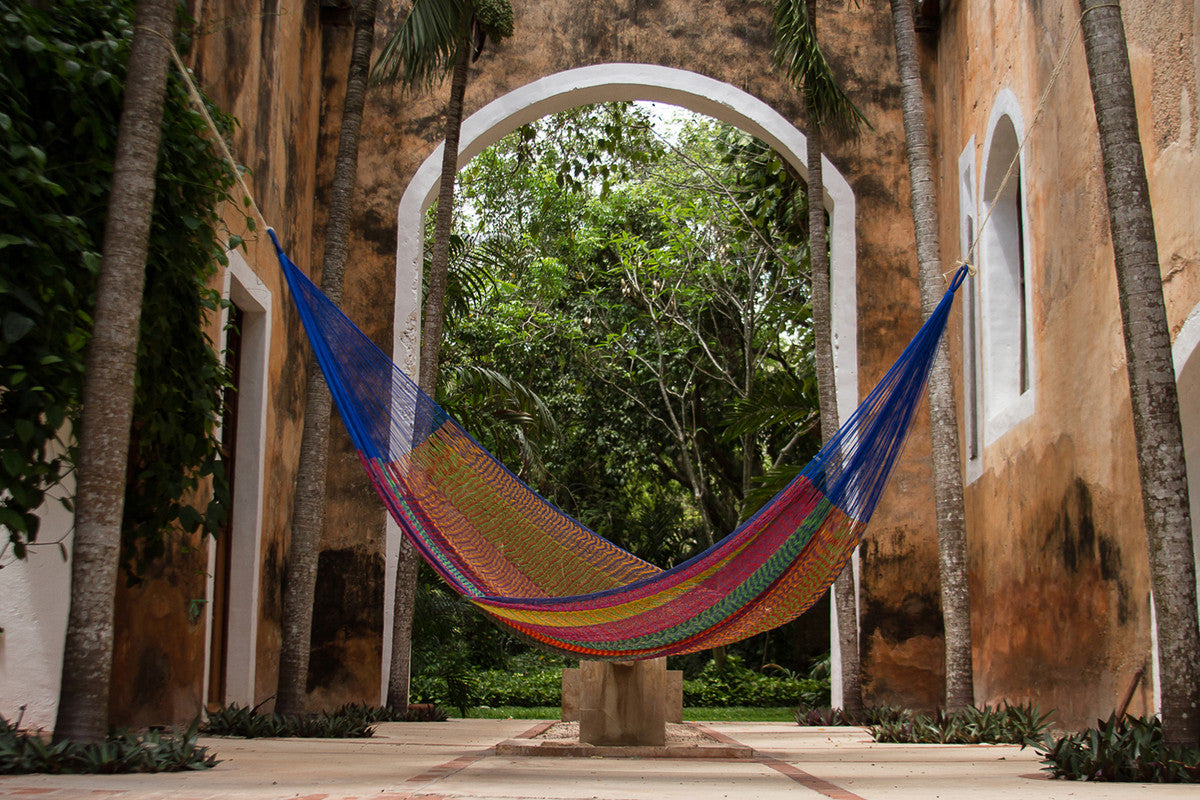 Single Size Cotton Mexican Hammock In Mexicana